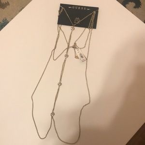 💕2/$15 Guess gold body chain w/ rhinestone balls